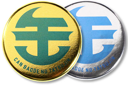 メタリック缶バッジ（白押さえ無し）