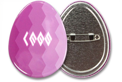 たまご型缶バッジ