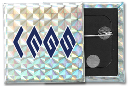 ホログラム缶バッジ四角（白押さえアリ）