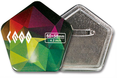 五角形缶バッジ