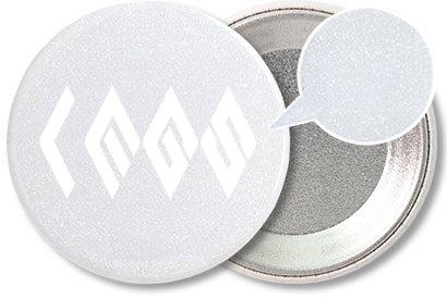 ホワイトラメ缶バッジ